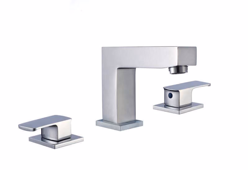Chrome square 3-hole faucet