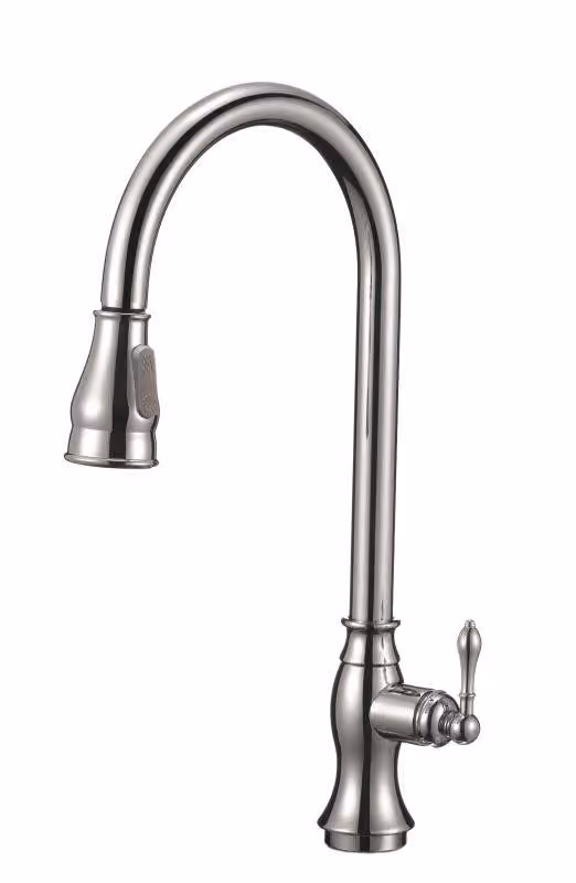 Traditional pull-down kitchen faucet