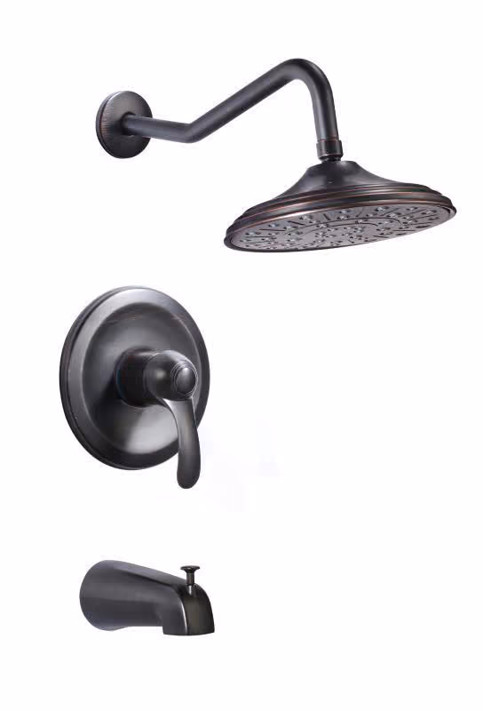 Classic round shower system, bronze